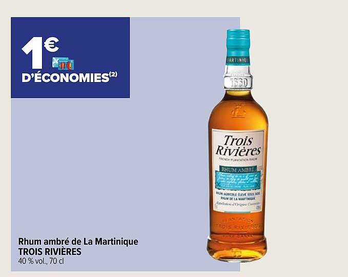rhum ambré de la martinique trois rivières