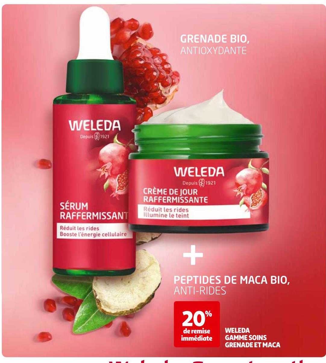 weleda gamme soins grenade et maca
