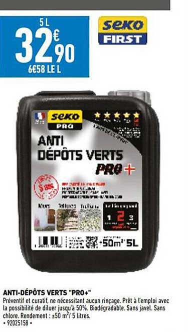 anti-dépôts verts "pro+" seko first