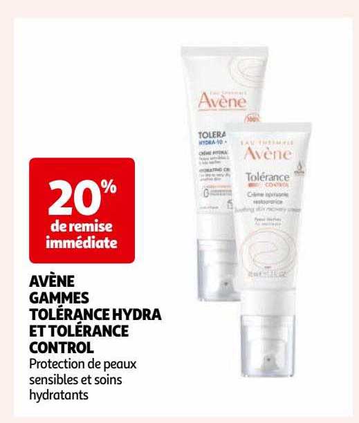 avène gammes tolérance hydra et tolérance control