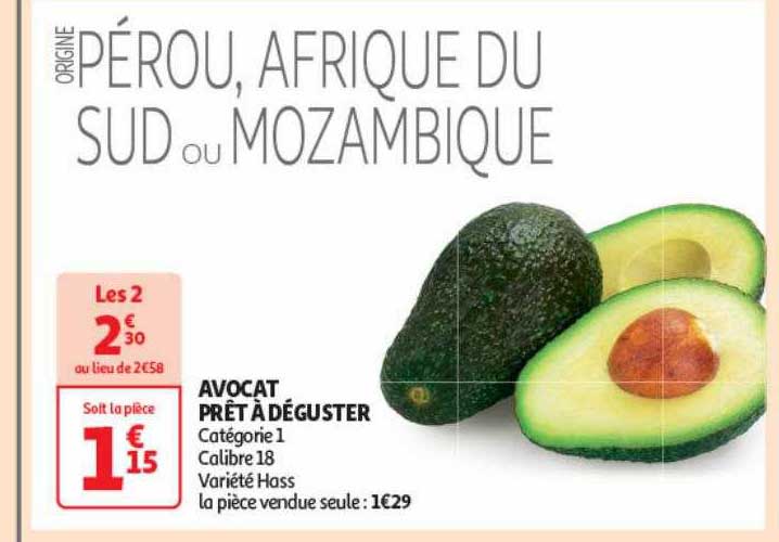 avocat prêt à déguster