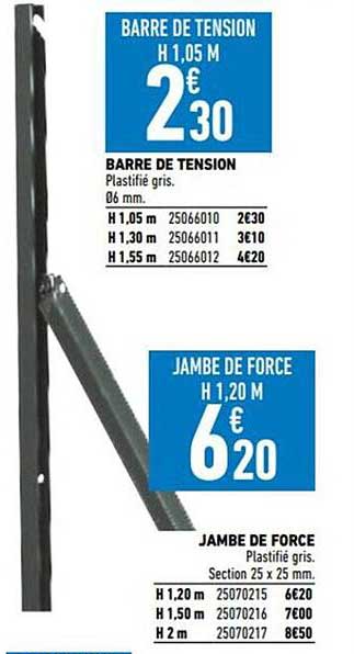 barre de tension, jambe de force