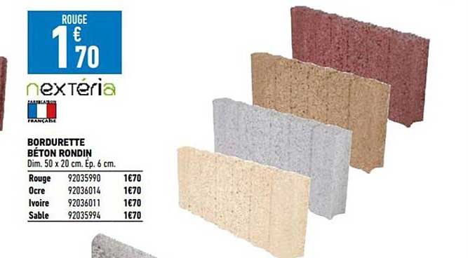 bordurette béton rondin nextéria