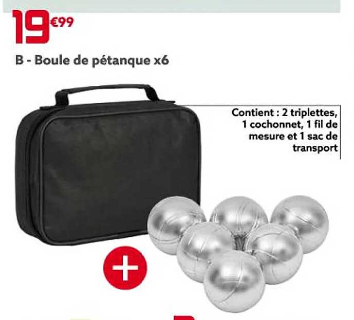 boule de pétanque x6