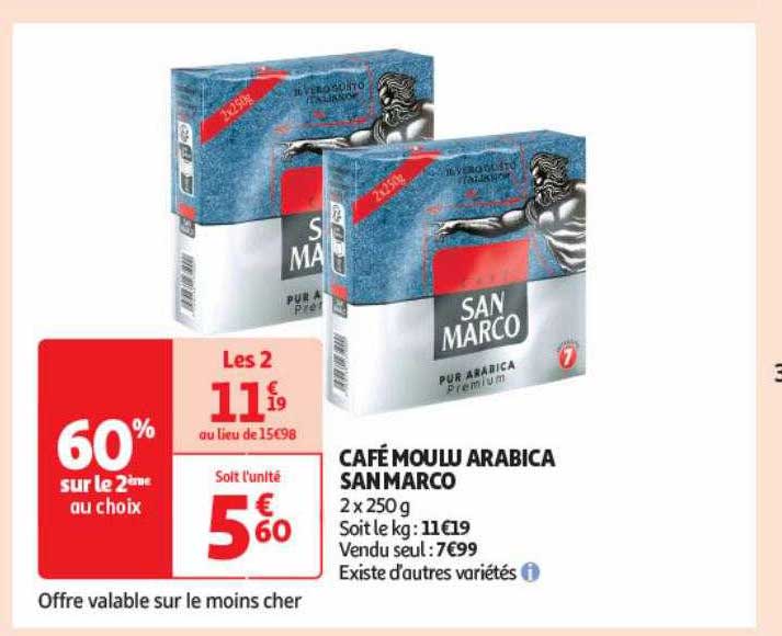 café moulu arabica san marco