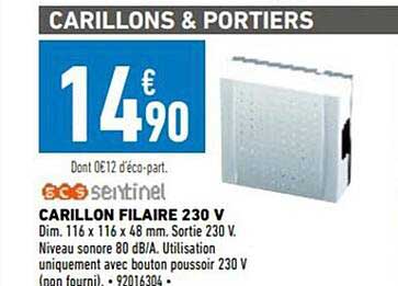 carillon filaire 230 v scs sentinel