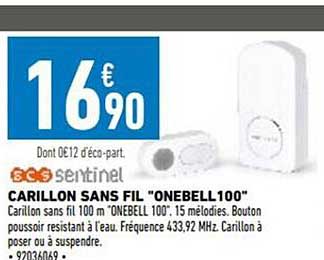 carillon sans fil "onebell 100" scs sentinel