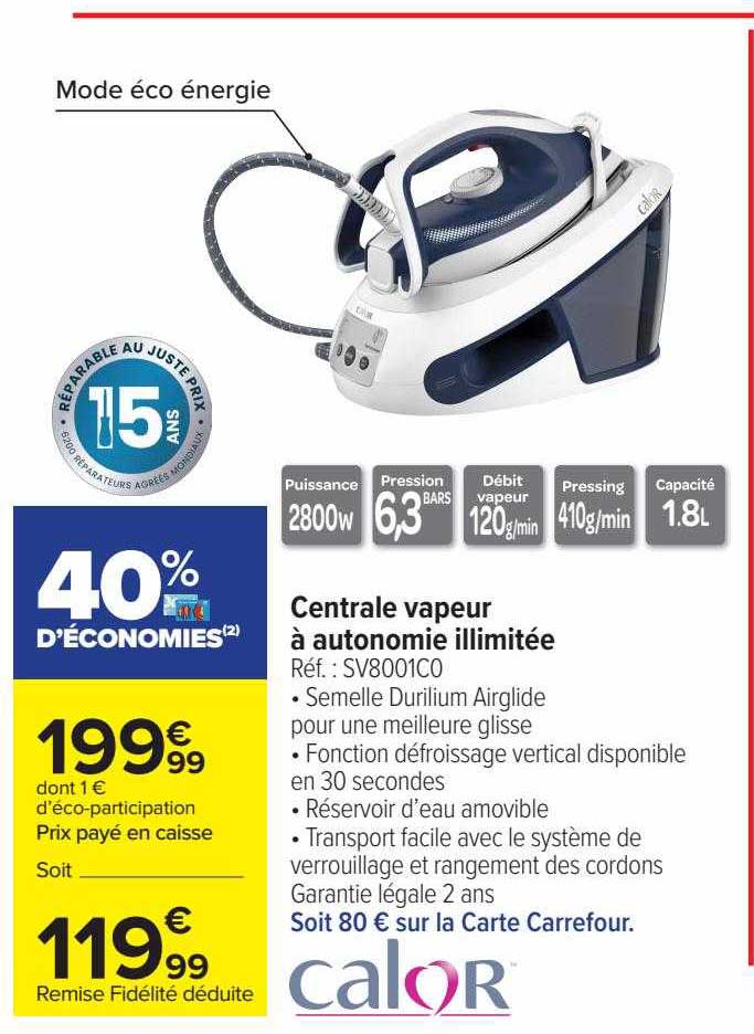 centrale vapeur à autonomie illimitée calor