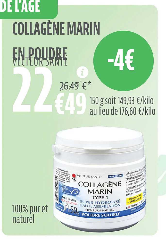collagène marin en poudre vecteur santé