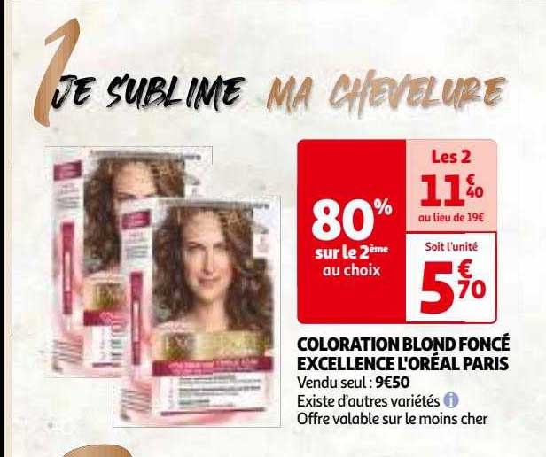 coloration blond foncé excellence l'oréal paris