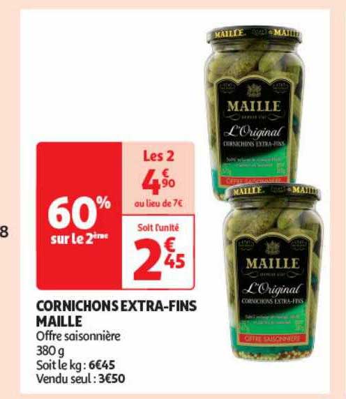 cornichons extra-fins maille