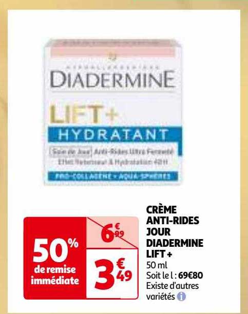 crème anti-rides jour diadermien lift+