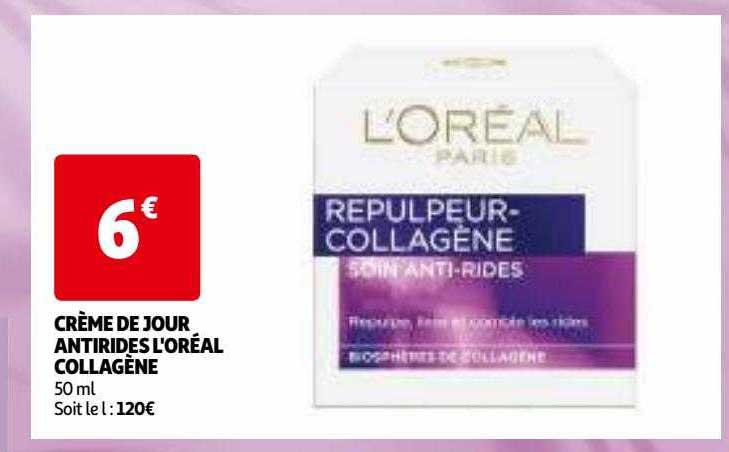 crème de jour antirides l'oréal collagène