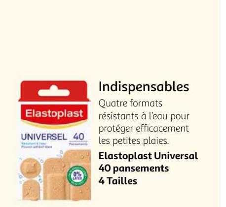 elastoplast universal 40 pansements 4 tailles