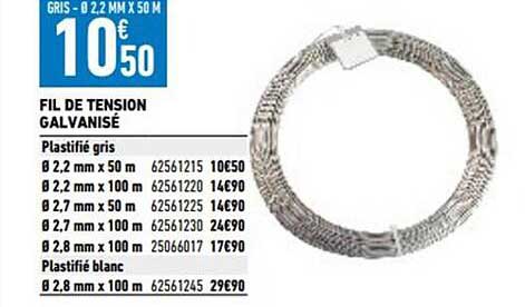 fil de tension galvanisé