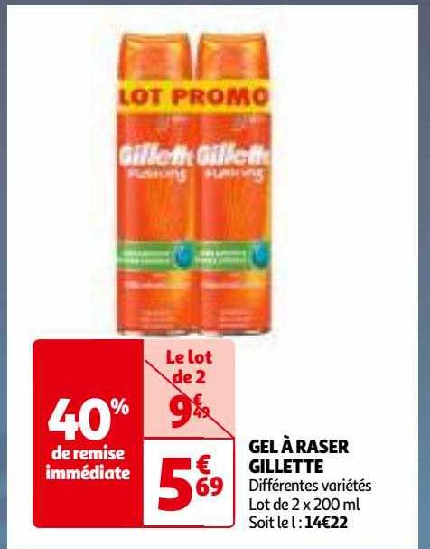 gel à raser gillette