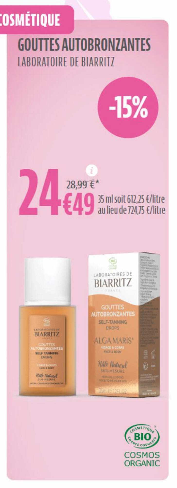 gouttes autobronzantes laboratoire de biarritz