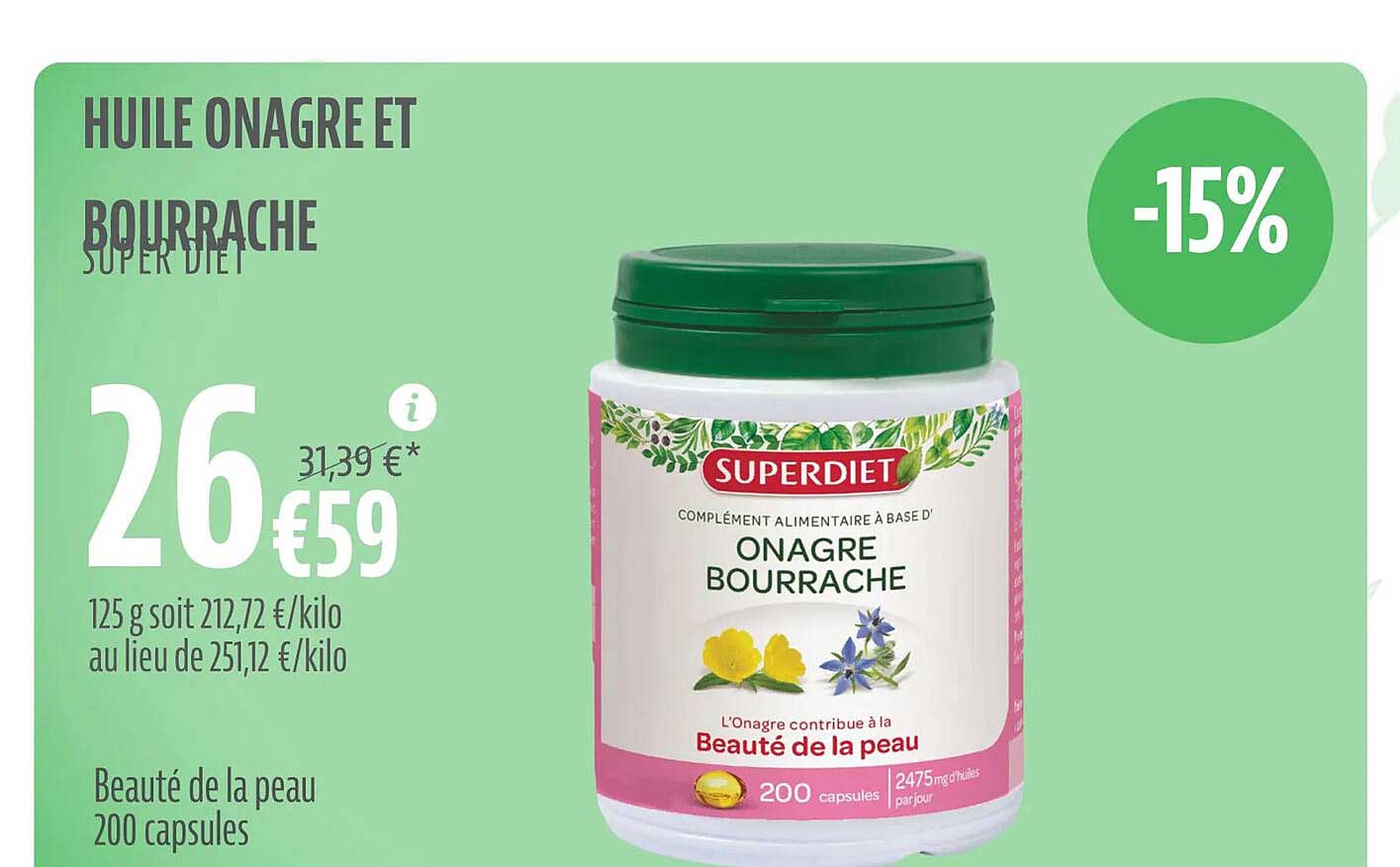 huile onagre et bourrache super diet