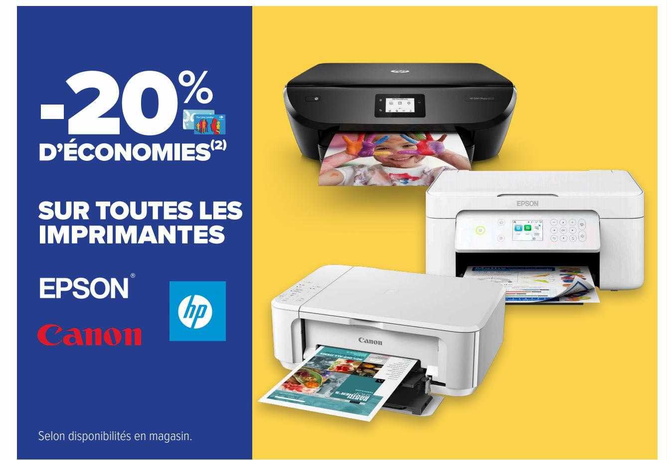 imprimantes epson canon hp