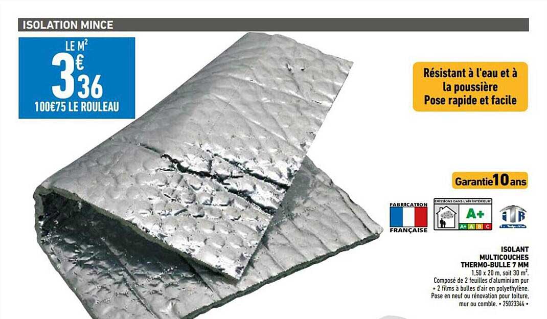 isolant multicouches thermo-bulle 7mm