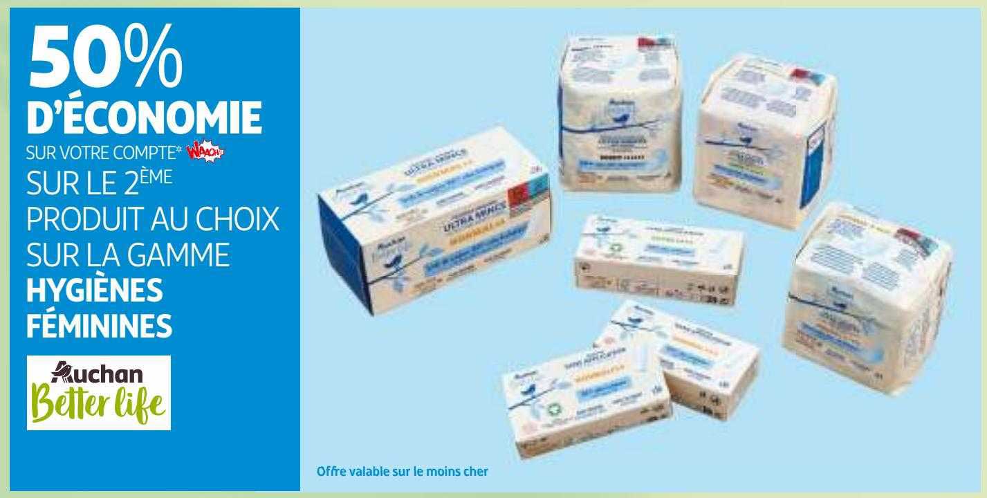 la gamme hygiènes féminines auchan better life