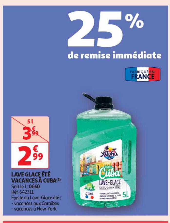 lave glace été vacances à cuba