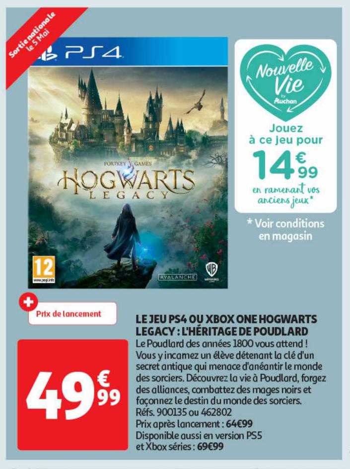 le jeu ps4 ou xbox one hogwarts legacy : l'héritage de poudlard