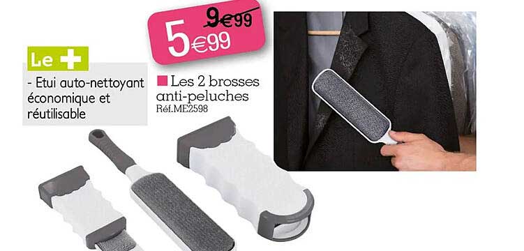 les 2 brosses anti-peluches