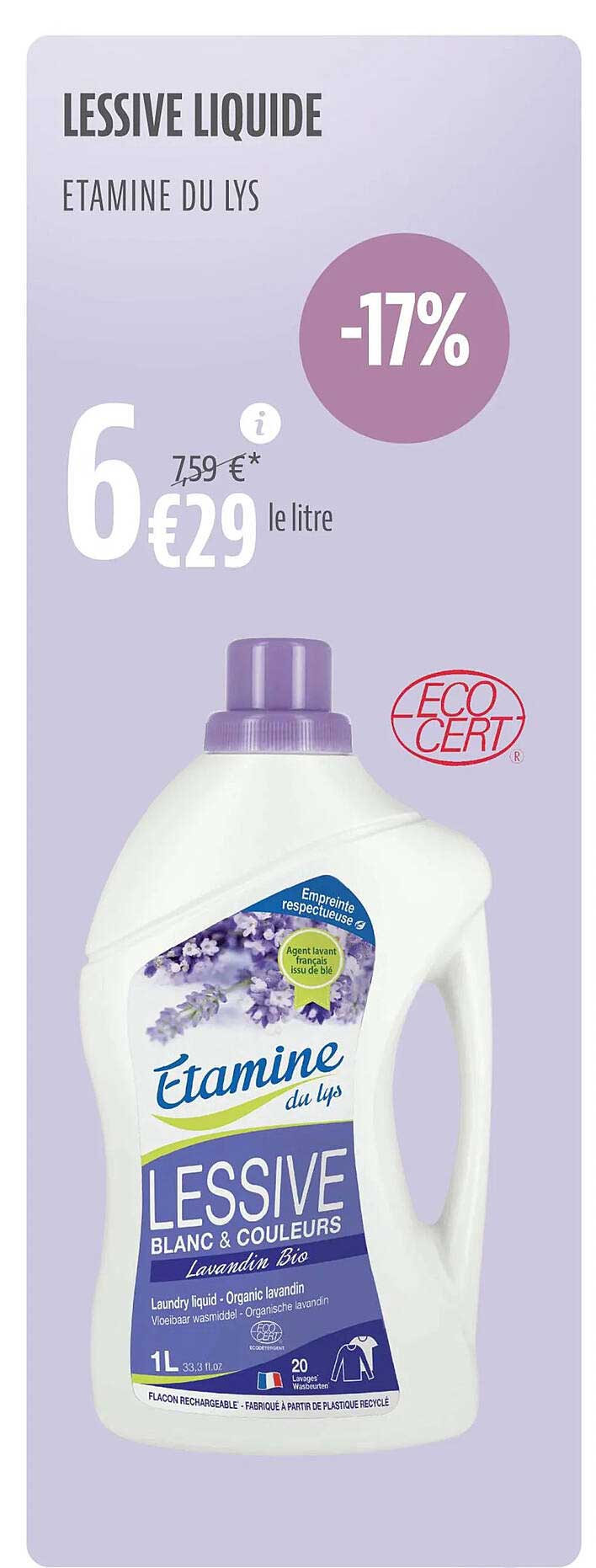 lessive liquide étamine du lys