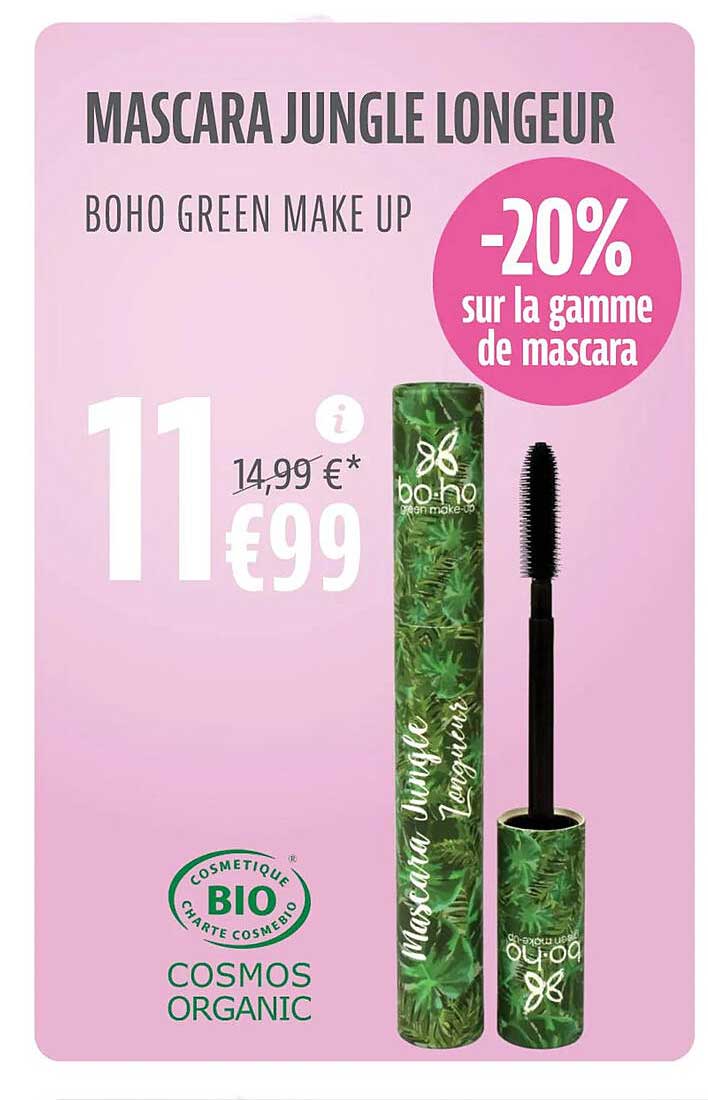 mascara jungle longeur boho green make up