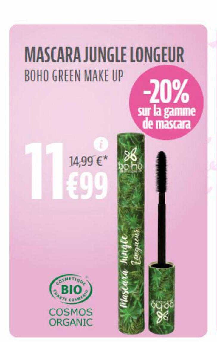mascara jungle longueur boho green make up