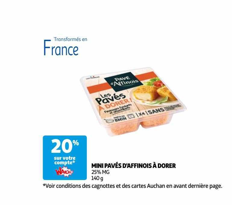 mini pavés d'affinois à dorer