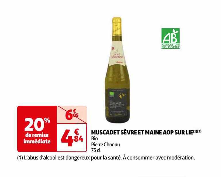 muscadet sèvre et maine aop sur lie bio pierre chanau