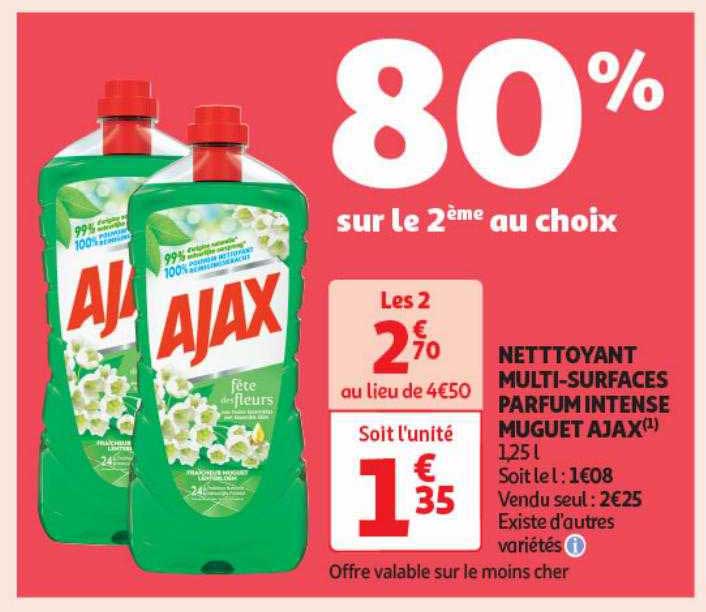 nettoyant multi-surfaces parfum intense muguet ajax