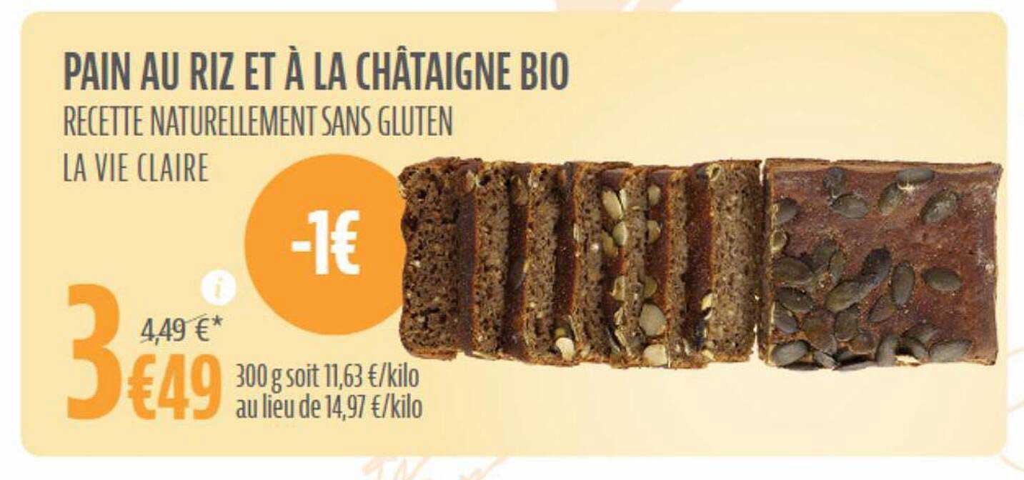 Pain Au Riz Et à La Châtaigne Bio Recette Naturellement Sans Gluten La Vie Claire