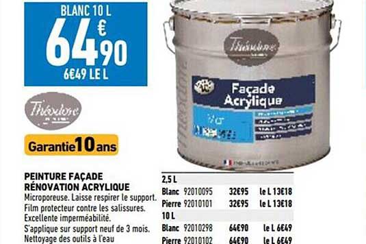 Peinture Façade Rénovation Acrylique Théodore