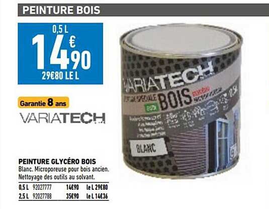 peinture glycéro bois variatech