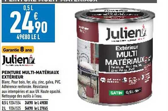 peinture multi-matériaux extérieur julien