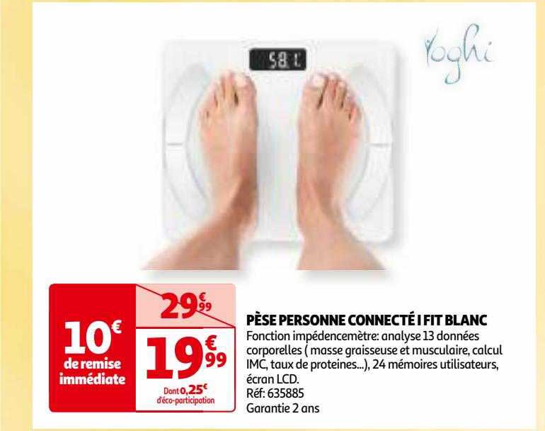 pèse personne connecté i fit blanc