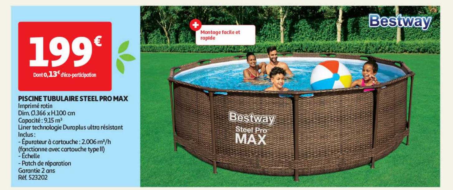 Piscine Tubulaire Steel Pro Max Bestway