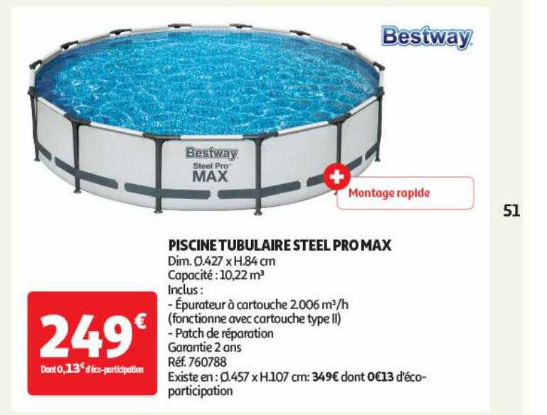Piscine Tubulaire Steel Pro Max Bestway