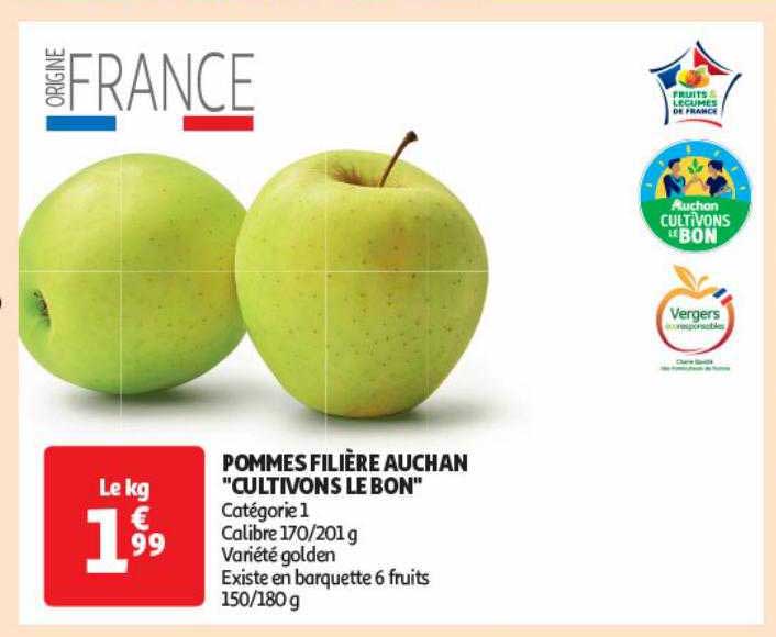 pommes filière auchan "cultivons le bon"