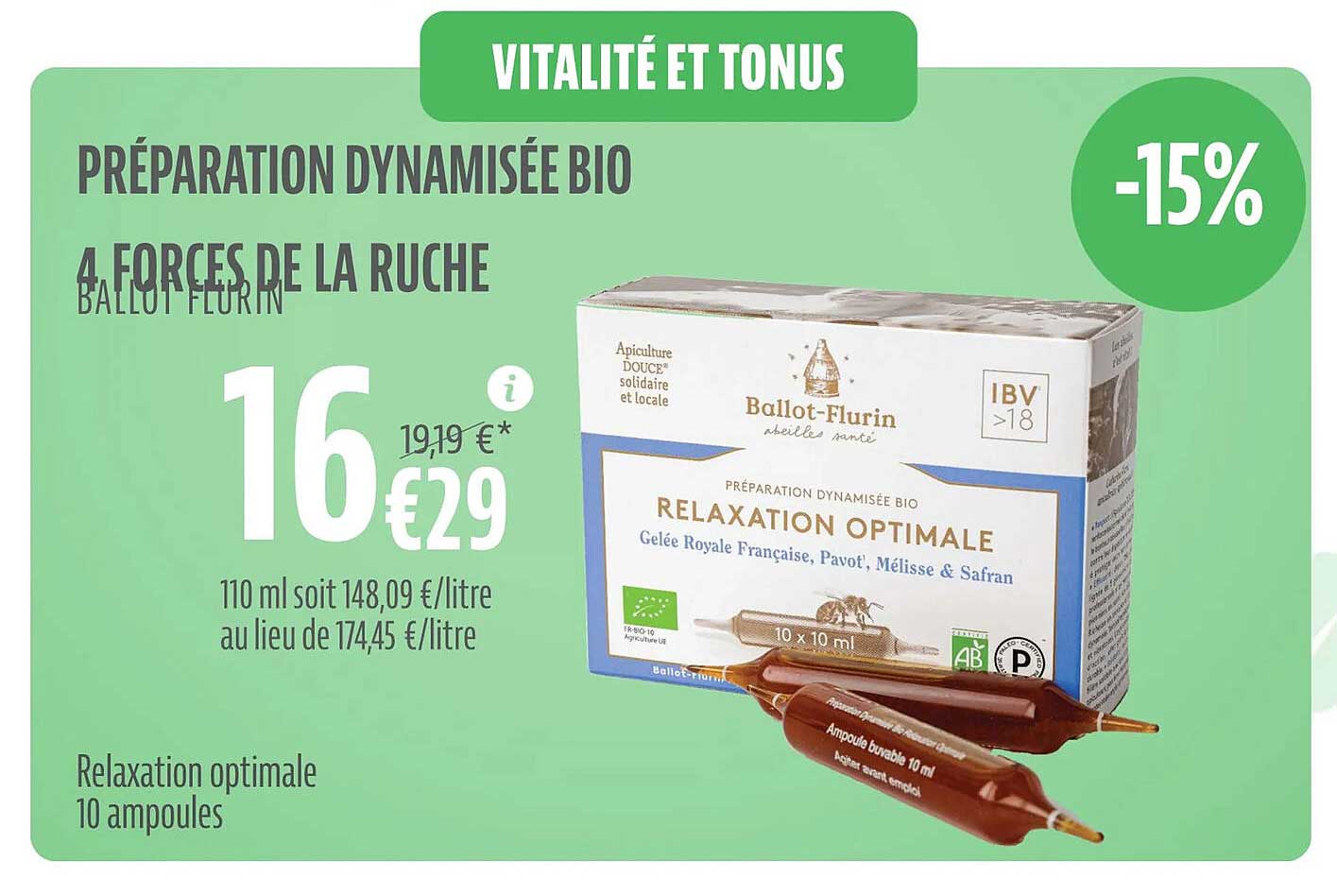 préparation dynamisée bio 4 forces de la ruche