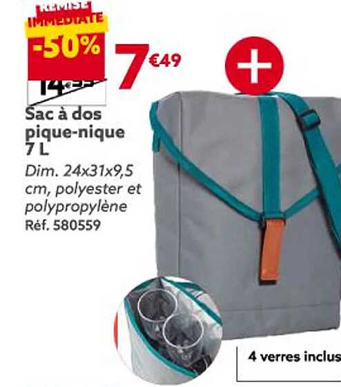 sac à dos pique-nique 7 l
