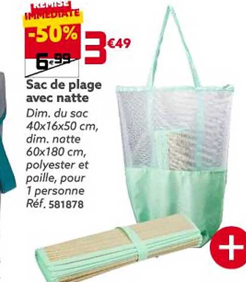 Sac De Plage Avec Natte