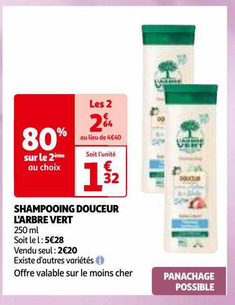 shampooing douceur l'arbre vert