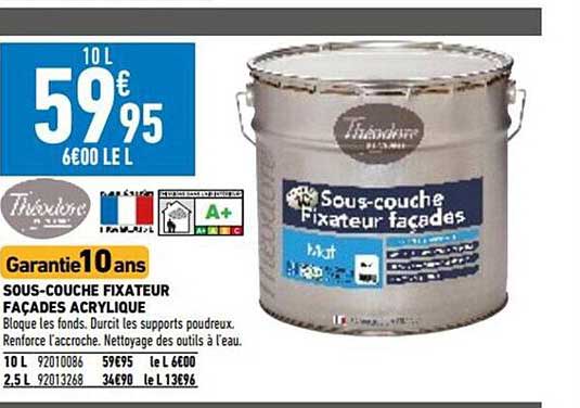 sous-couche fixateur façades acrylique théodore