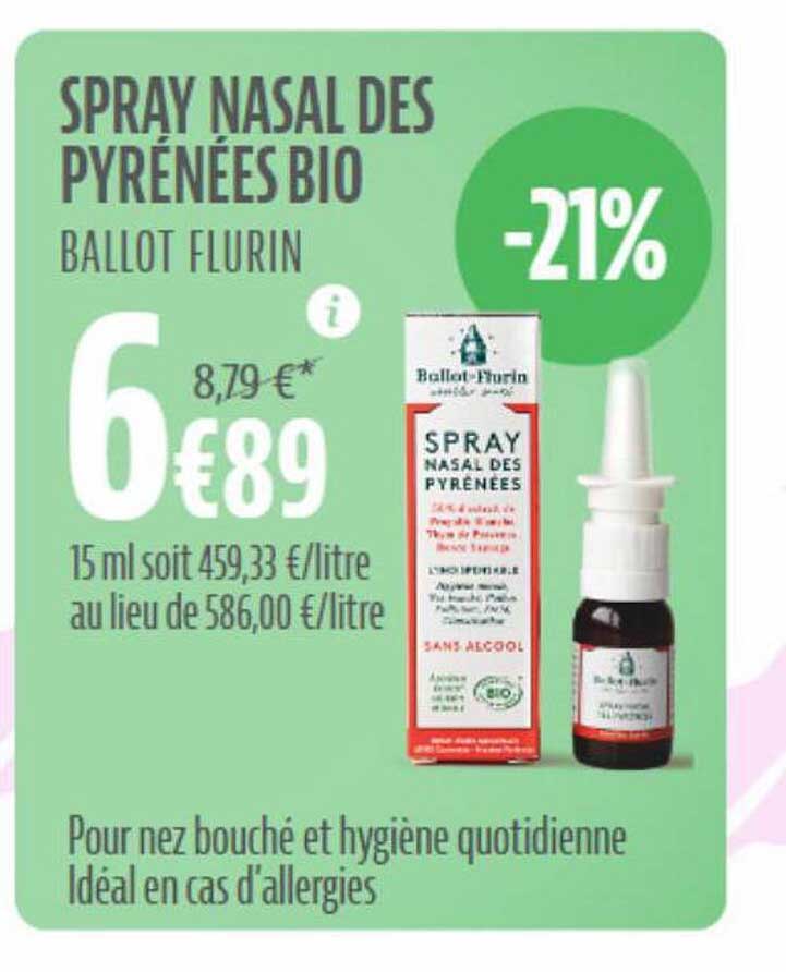 spray nasal des pyrénées bio ballot flurin