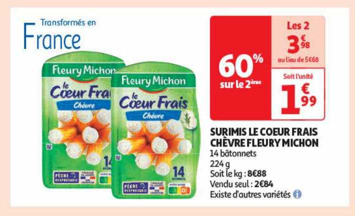 surimis le cœur frais chèvre fleury michon