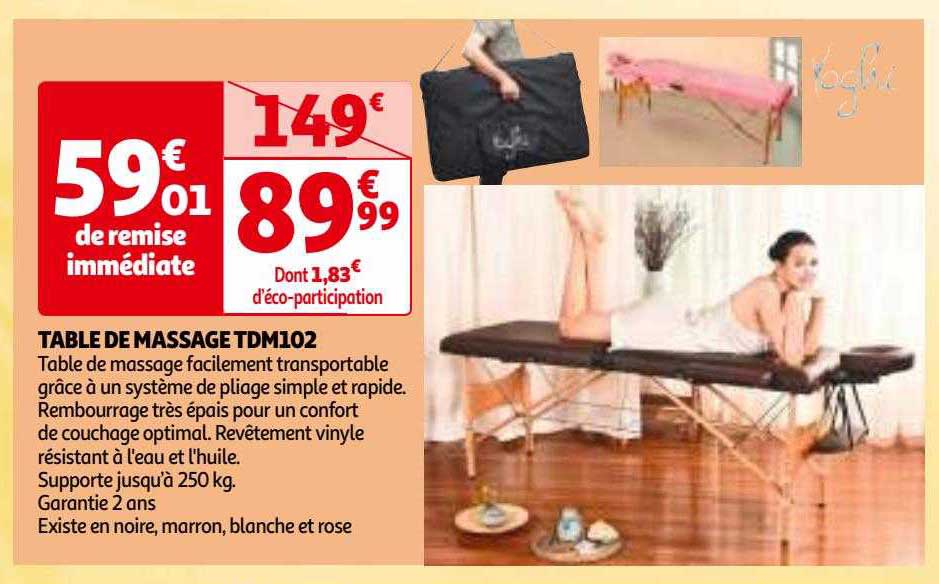 table de massage tdm102